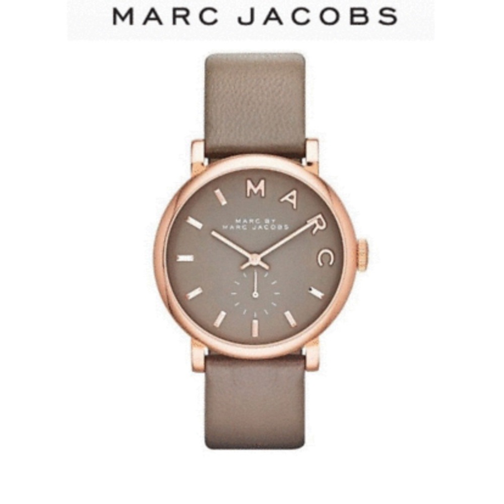 MARC JACOBS Baker Gray Leather Watch